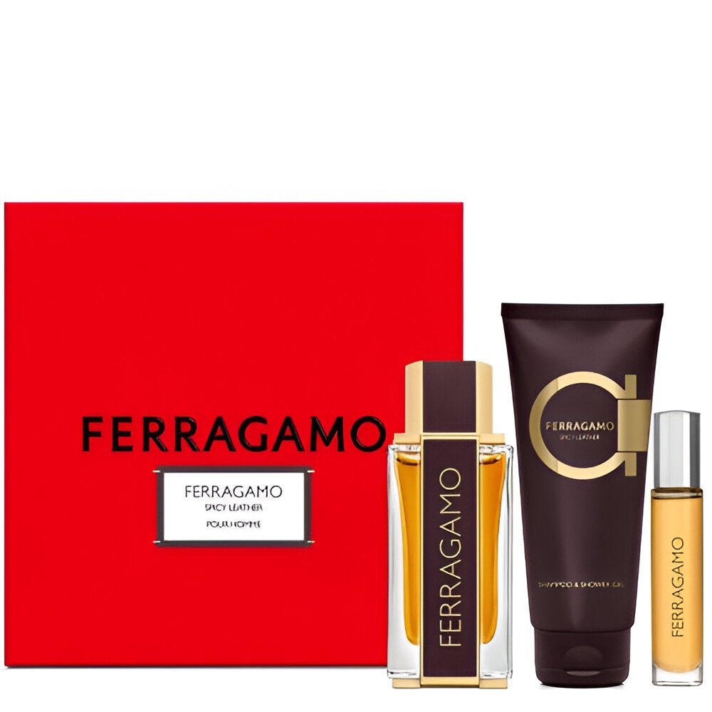 Ferragamo Spicy Leather EDP & Body Lotion Set For Men | My Perfume Shop