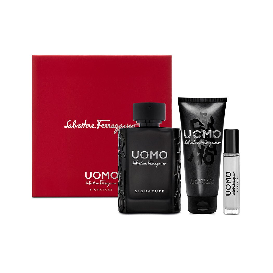 Salvatore Ferragamo Uomo Signature EDP Shower Gel Travel Set | My Perfume Shop