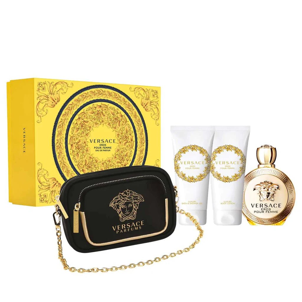 Versace Eros Pour Femme Luxurious Signature Pouch Set | My Perfume Shop